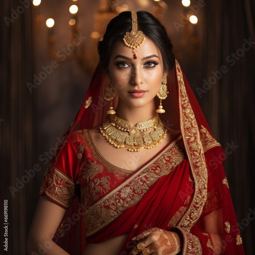 bride in traditional wedding clothing