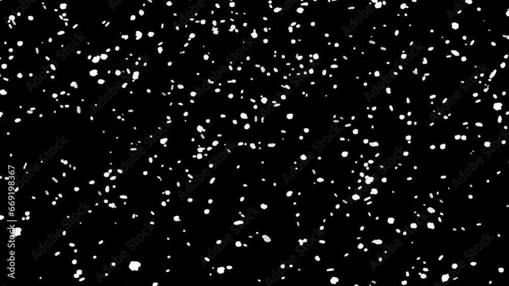 Gentle Snowfall with Alpha Channel for snow effect overlay