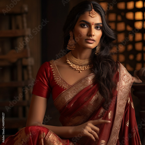 a Indian woman in a saree