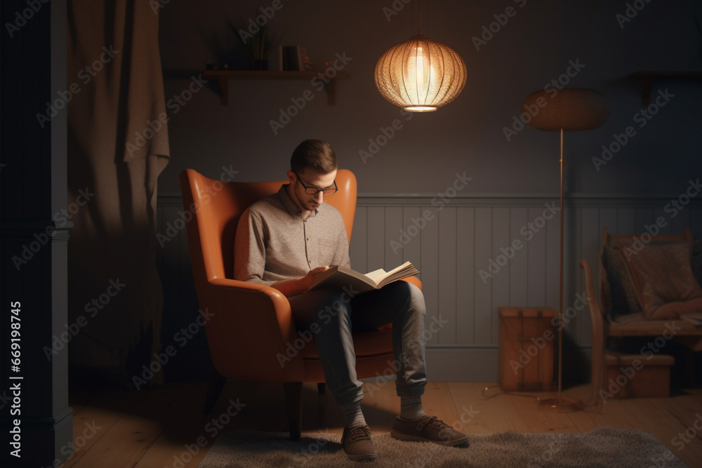 man reading a book man reading a book