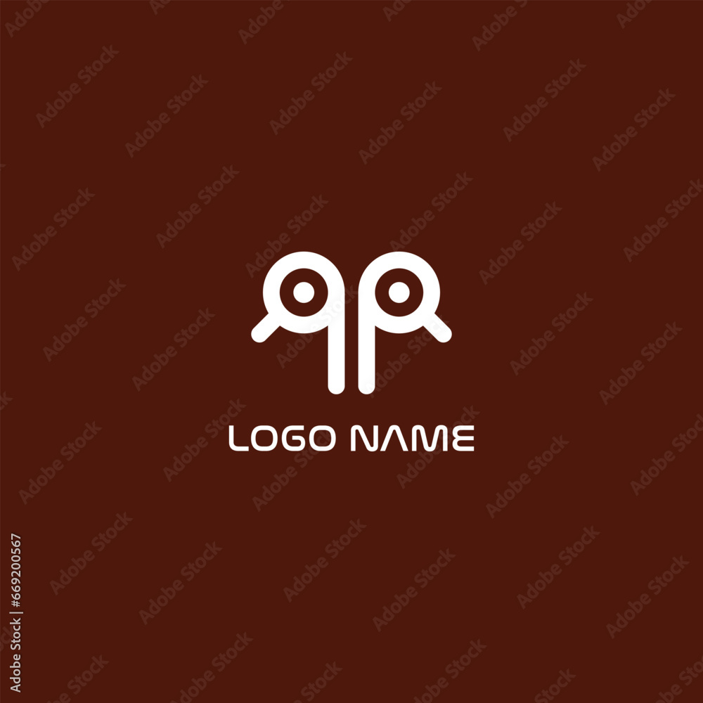 RP logo letter design. PR logo monogram initials letter concept.Letter PR logo design concept vector template