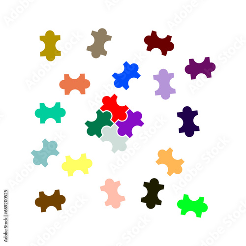 Puzzle icon. colorful toys for kid. fun puzzle piece.