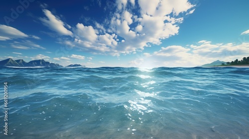 sea and clouds blue