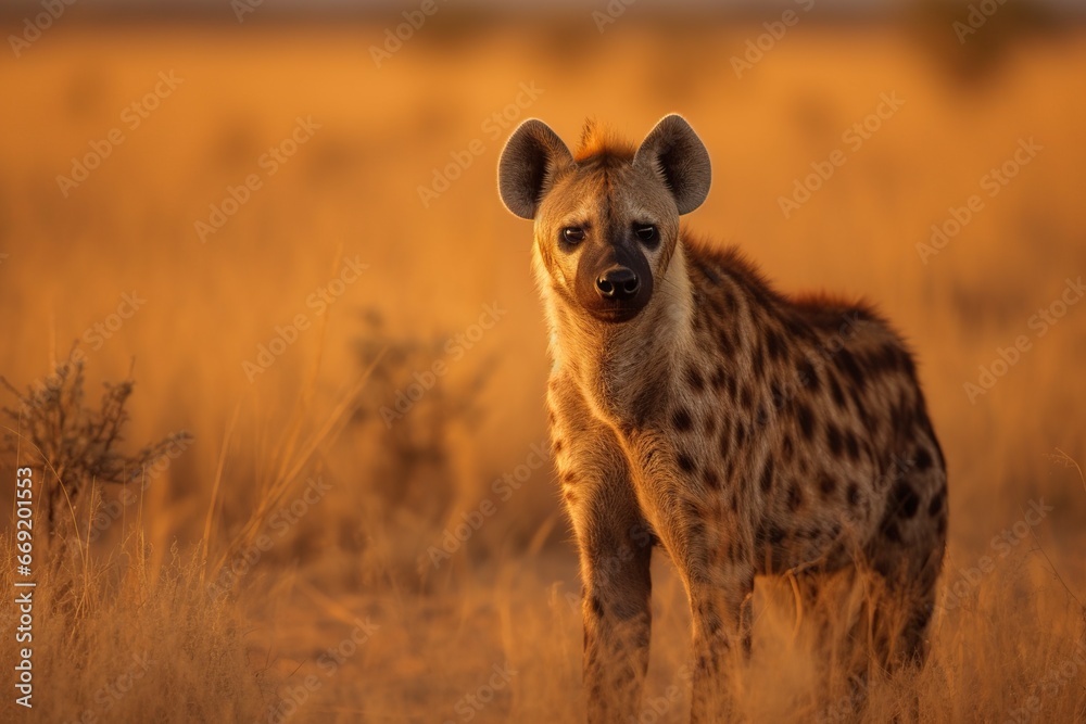 hyena in the savannah