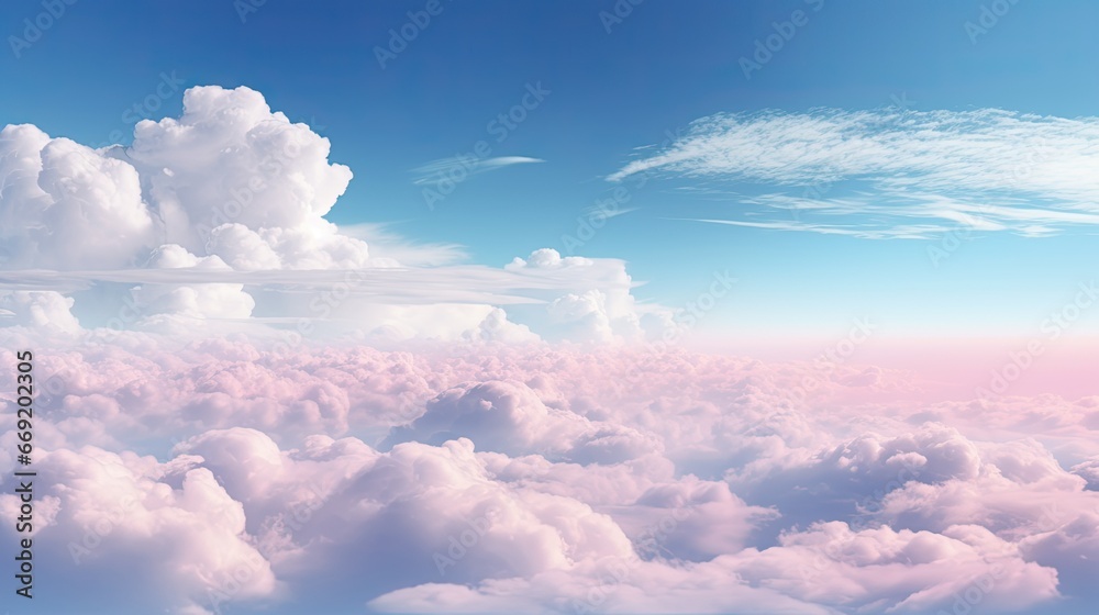 Beautiful cloudscape with blue sky and pink cloud background Beautiful cloudscape with blue sky and pink cloud background
