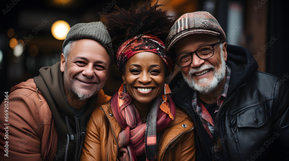 Three middle-aged people portrait Three middle-aged people portrait