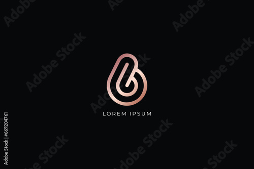 6b letter modern style design creative golden wordmark design typography illustration, 6b wordmark, b6 logo