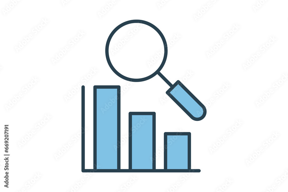 Analytics icon. icon related to marketing. Flat line icon style. Simple vector design editable Analytics icon. icon related to marketing. Flat line icon style. Simple vector design editable