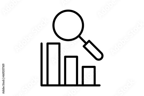 Analytics icon. icon related to marketing. Line icon style. Simple vector design editable