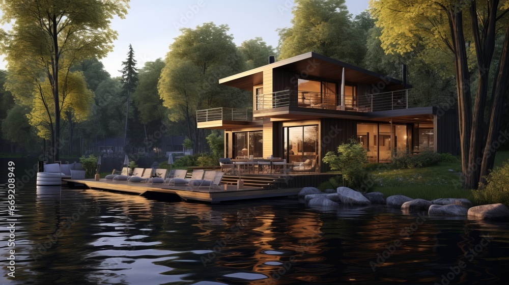 party in a house by the river with sauna, beer and swimming party in a house by the river with sauna, beer and swimming