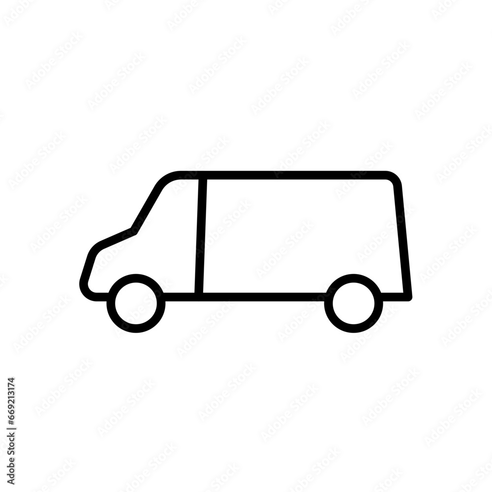 delivery, van - vector illustration