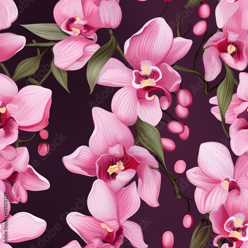 Orchid pattern for a stylish and elegant look