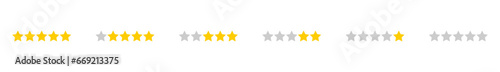 Star Rating icon set, vector
