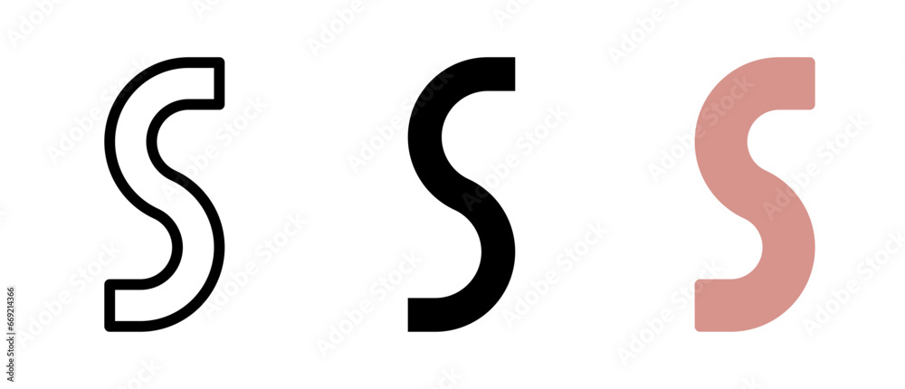 Letter S icon set vector illustration Letter S icon set vector illustration