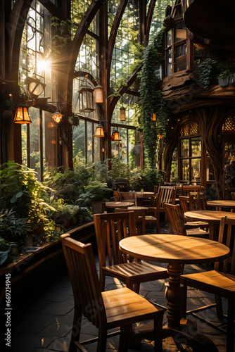 Timeless Elegance: A Cozy Afternoon at the Cafe Patio,cafe in the city,cafe in the town