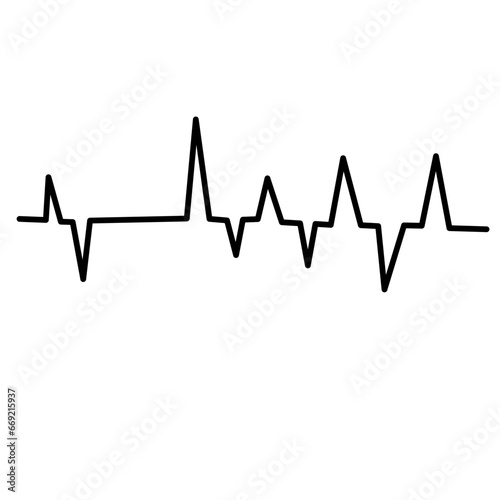 Heartbeat pulse vector line icon