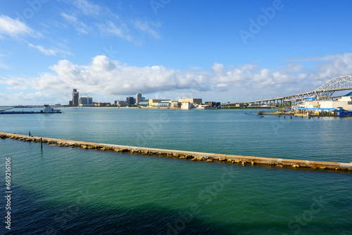 Obraz na płótnie The Port of Corpus Christi located on Corpus Christi Bay. Texas, USA w salonie
