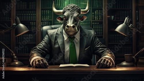 Market observation: bull and stock market screens
