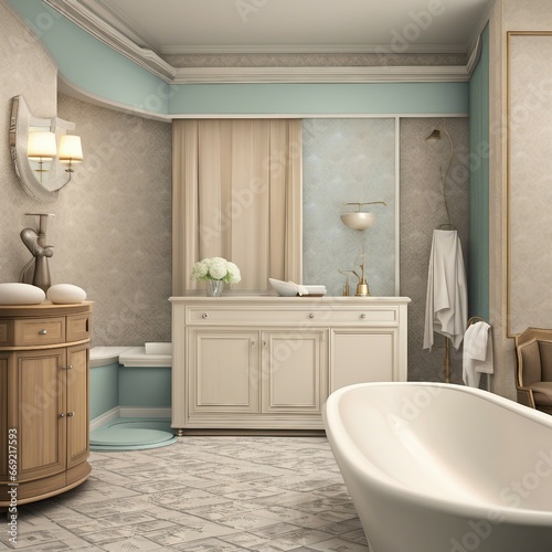 bathroom illustration background