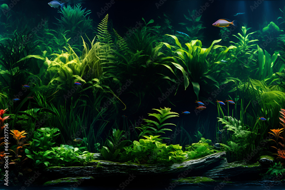 lush verdant planted tank aquarium tropical photography