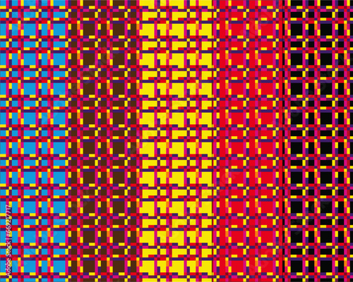 Textile pattern with multiple background colors.
