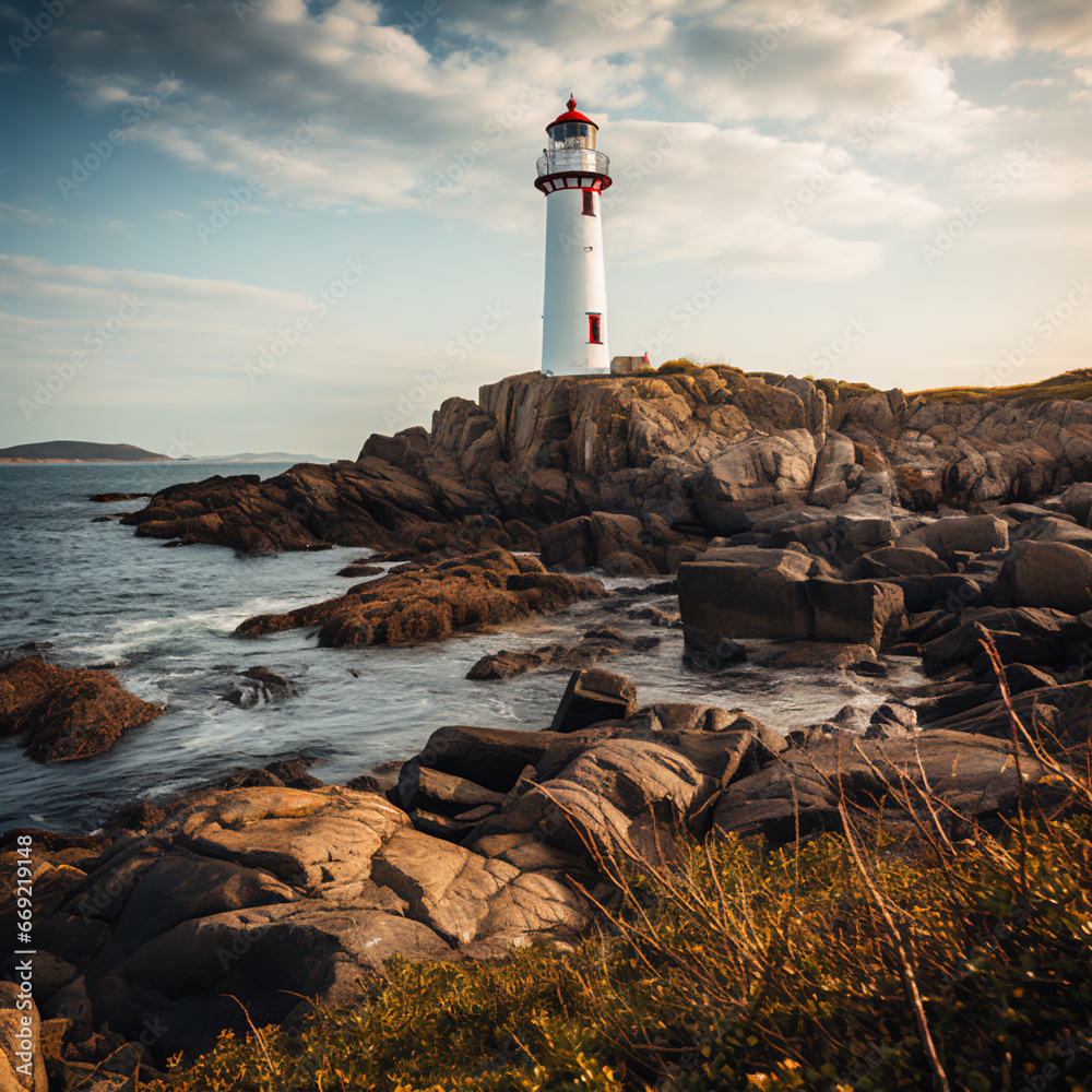 Premium Coastal Lighthouse Image Taken with Canon RF 50mm f Lens