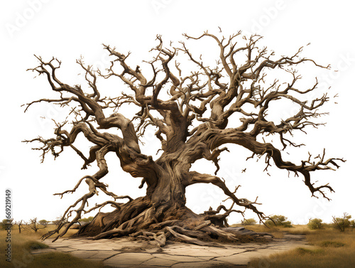 Dead tree on PNG transparent background for Halloween and horror festival decoration. © PNG for U