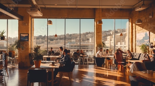 A snapshot of a Jerusalem-based tech startup or innovation hub, reflecting the city's embrace of technological advancements photo