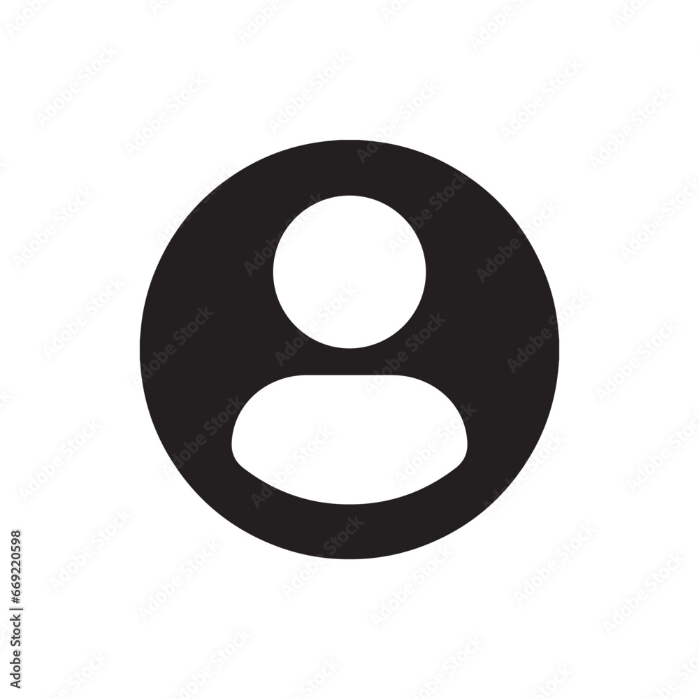 User icon vector. Profile symbol in trendy flat style. Profile vector icon illustration isolated on white background User icon vector. Profile symbol in trendy flat style. Profile vector icon illustration isolated on white background