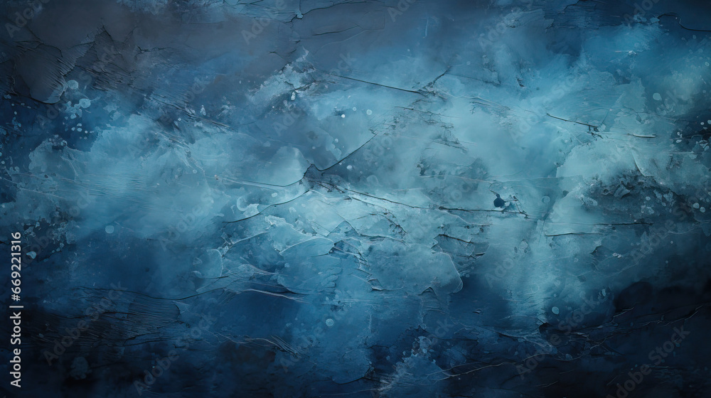 Blue Waves: An Impressionistic Painting of the Ocean,texture of the wall,crumpled paper texture