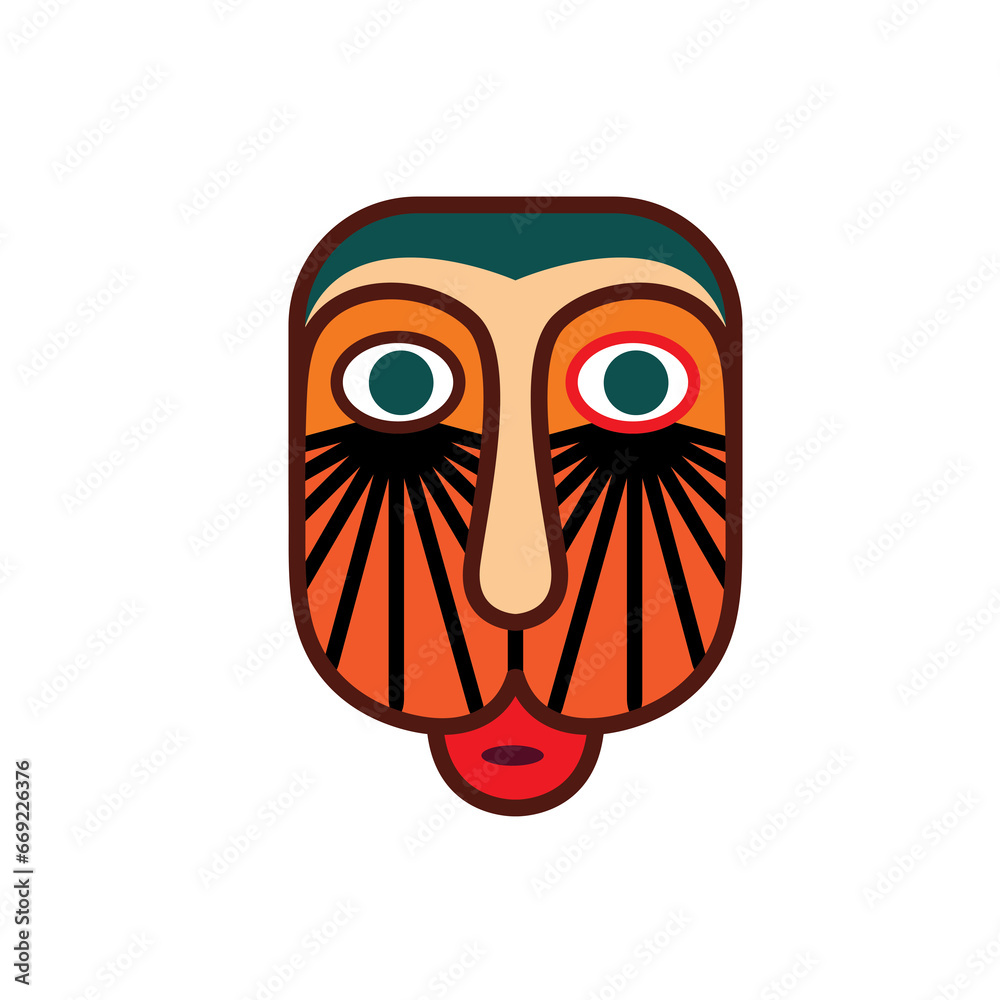 Naklejka premium mask in ethnic style
