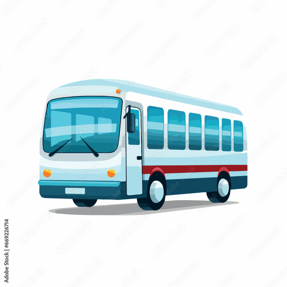 Bus in cartoon, doodle style. 2d vector illustration in logo, icon style. AI Generative