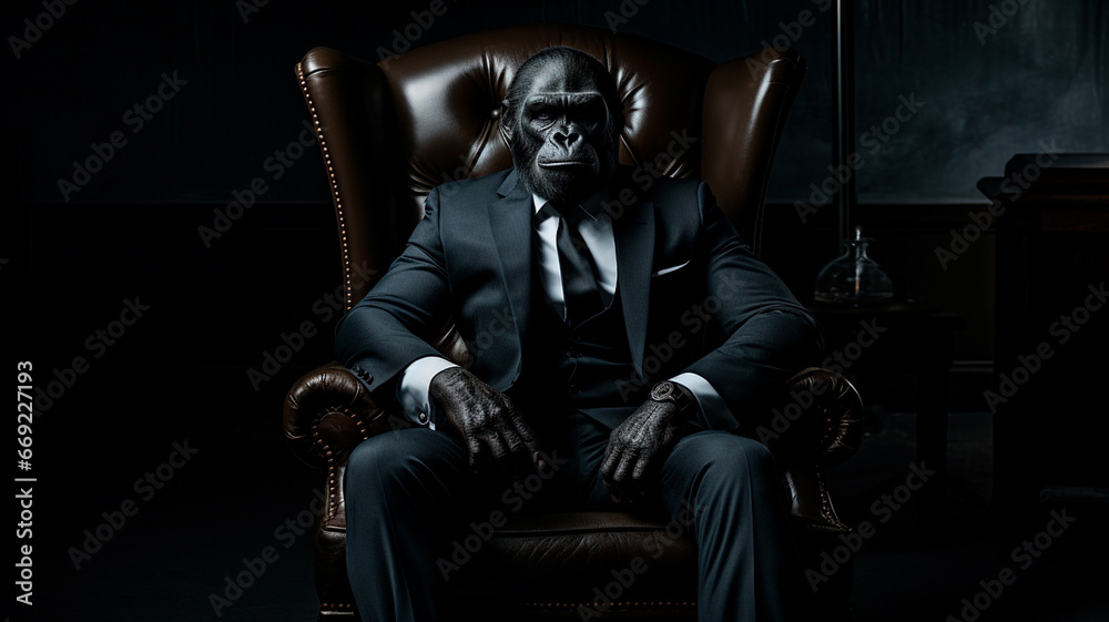 Portrait of a handsome businessman in a black suit with a cigarette in his hands Portrait of a handsome businessman in a black suit with a cigarette in his hands