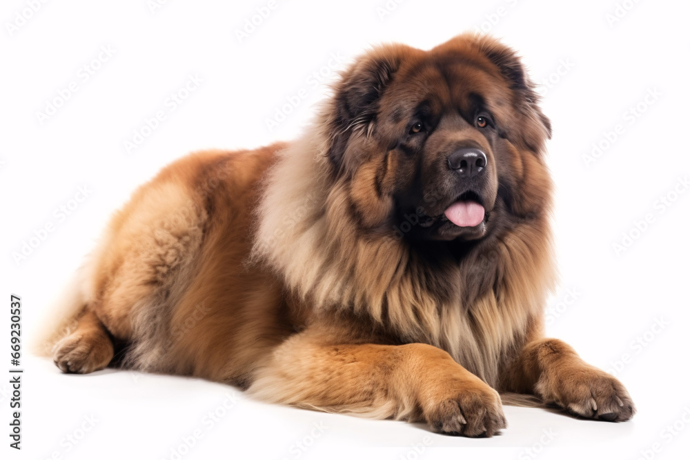 A lovable, feathery canine stood out against a plain white backdrop. A lovable, feathery canine stood out against a plain white backdrop.