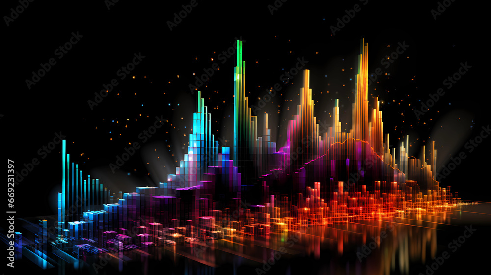 Fototapeta premium Chart graphs of the stock market representing our economy