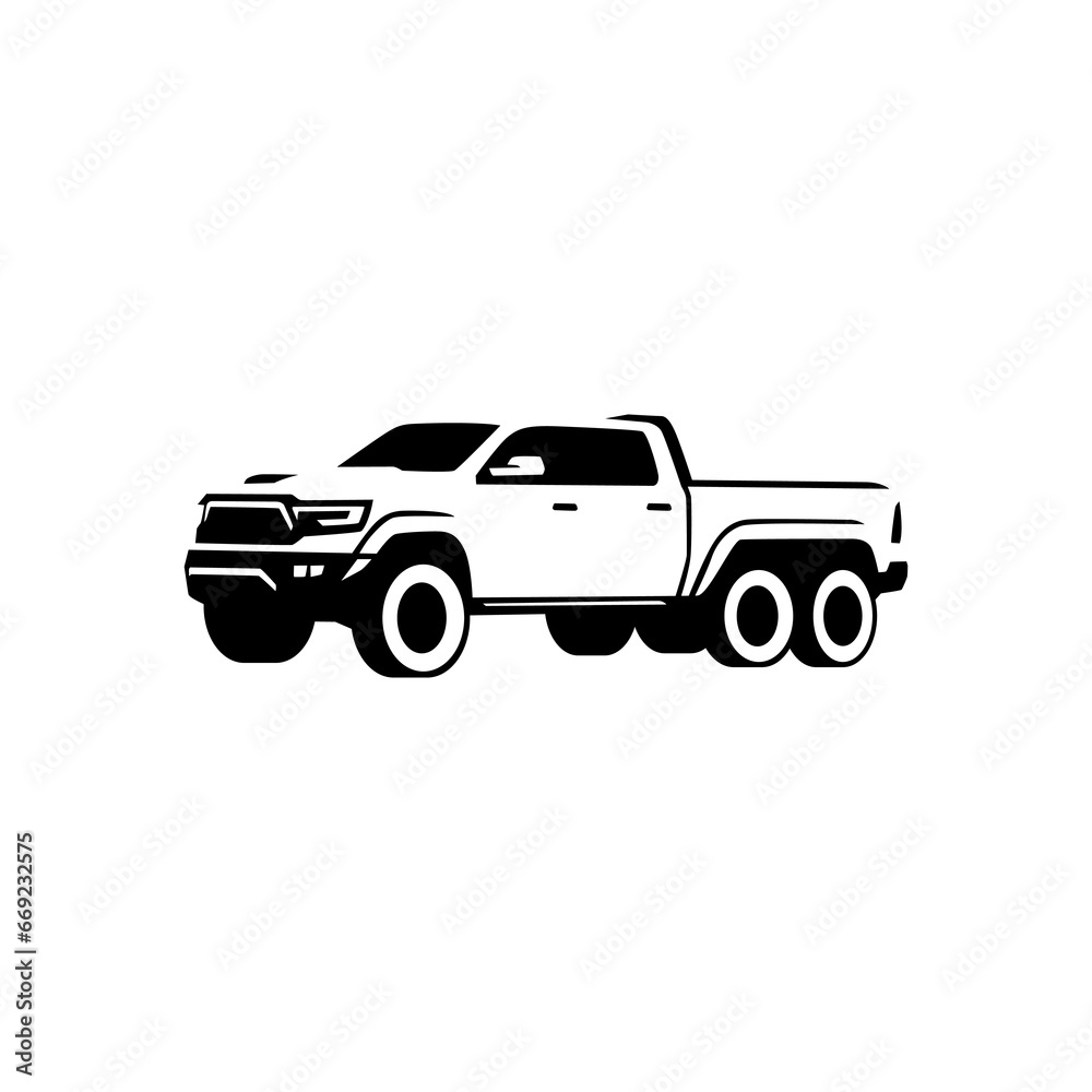 Obraz premium vector truck double wheel on white background. use for logo or illustration