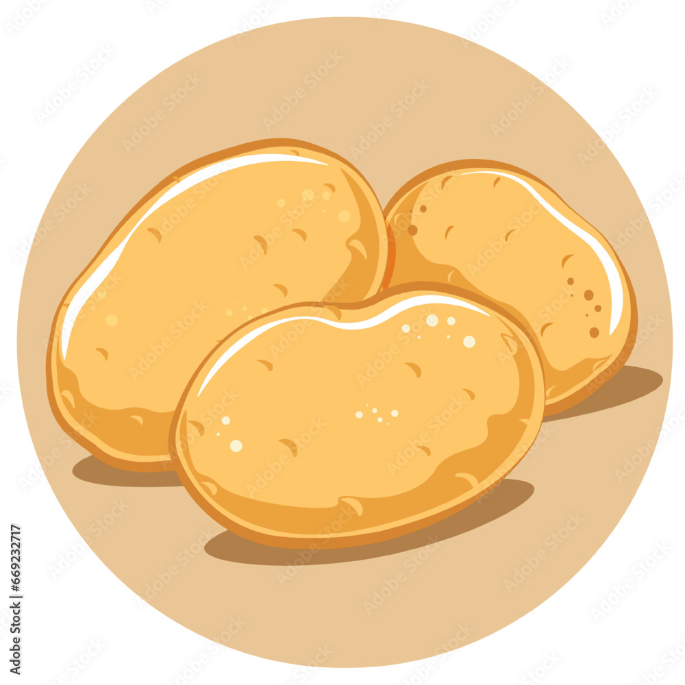 Potatoes vector on white background. Flat illustration Potatoes vector on white background. Flat illustration