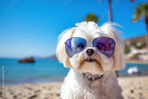 dog on the beach © Vasili