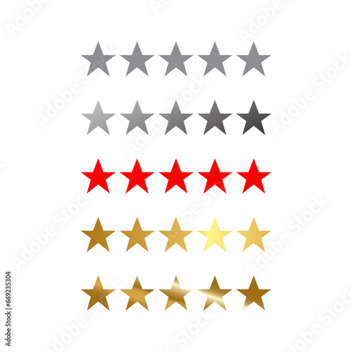 5 Stars Review feedback icons ui ux designs  banners  digital  website  marketing vector deign element