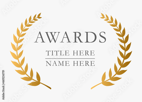 Awards Golden Leafs Award flat icon web, app, ui ux, mall sign, door label, vector design element, digital, print