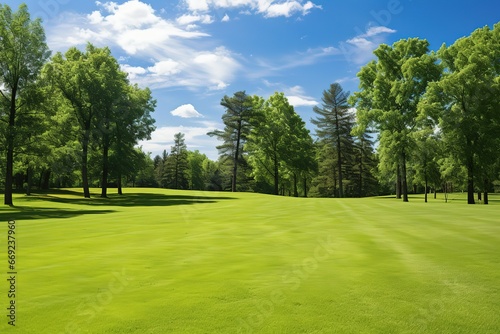 golf course in the summer