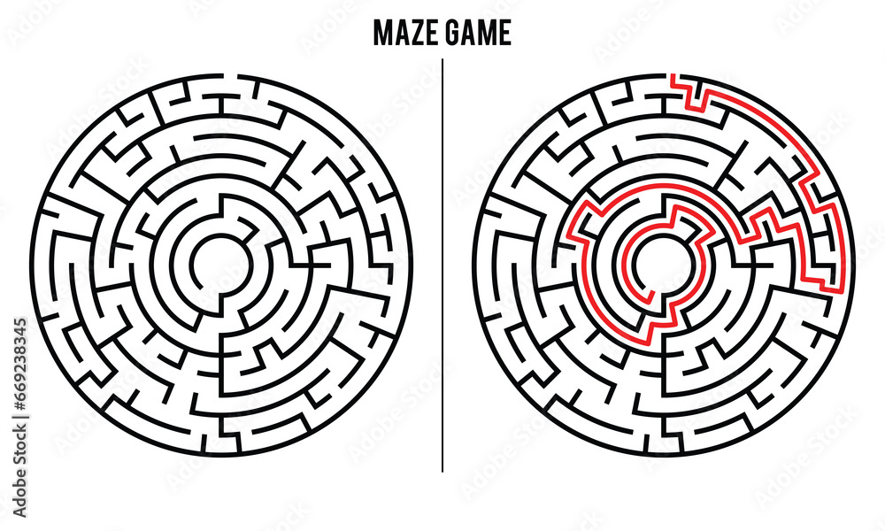 Advanced Circular/Circle Maze Puzzle Game And Solution	