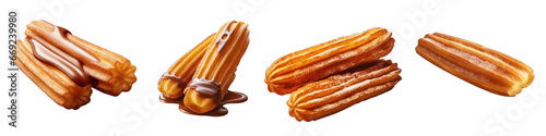 Churro clipart collection, vector, icons isolated on transparent background
