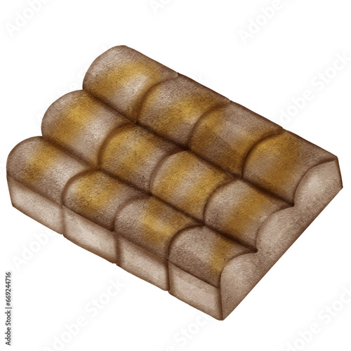 Caramel coated chocolate