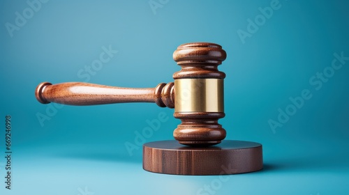 gavel hammer against blue background 