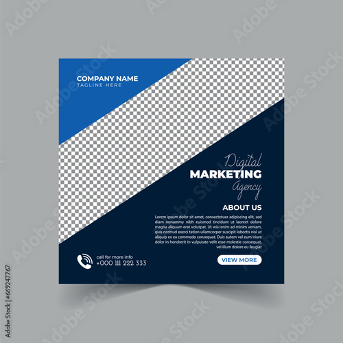 Creative Business Digital marketing agency and corporate social media post template