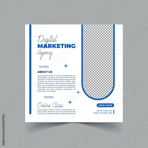 Creative Business Digital marketing agency and corporate social media post template