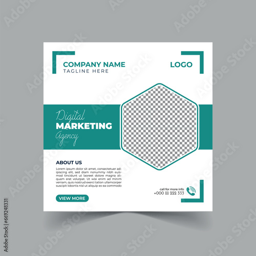 Creative Business Digital marketing agency and corporate social media post template