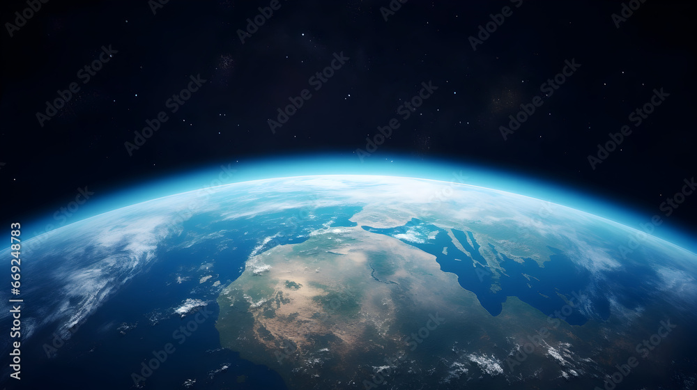 Obraz premium earth in space, satellite photo 