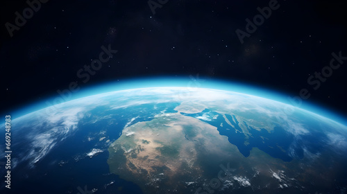 earth in space  satellite photo 